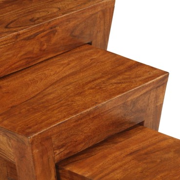 vidaXL Τραπεζάκια Ζιγκόν 3 τεμ. Καφέ 50x35x50cm Μασίφ Ξύλο Ακακίας