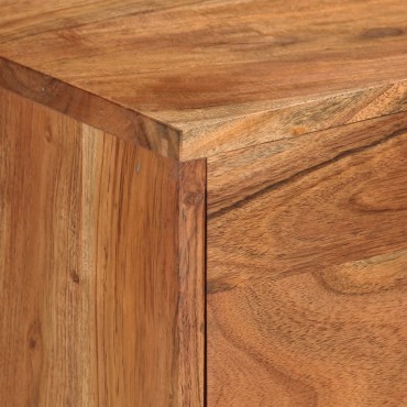 vidaXL Έπιπλο Τηλεόρασης Μελί & Γκρι 110x30x50cm Μασίφ Ξύλο Ακακίας