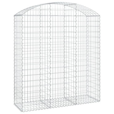 vidaXL Συρματοκιβώτιο Τοξωτό 150x50x160/180εκ. από Γαλβανισμένο Χάλυβα