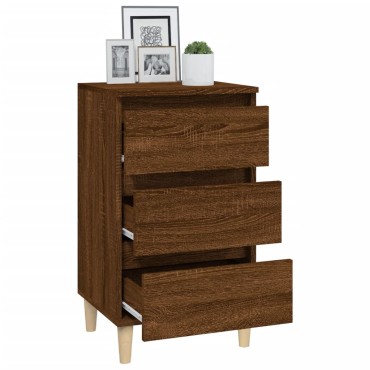 vidaXL Κομοδίνο Καφέ δρυς 40x35x70cm από Επεξεργασμένο Ξύλο 1 τεμ.