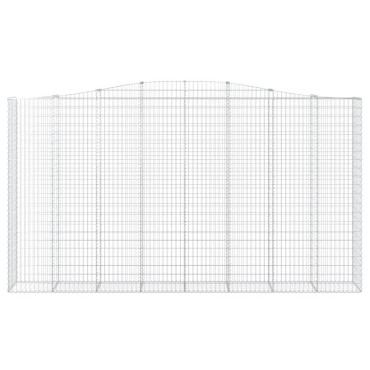 vidaXL Συρματοκιβώτια Τοξωτά 2 τεμ. 400x50x220/240 εκ. Γαλβαν. Ατσάλι