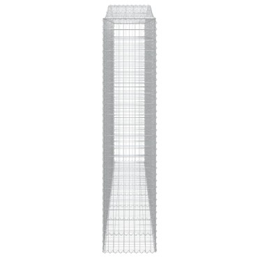 vidaXL Συρματοκιβώτια Τοξωτά 2 τεμ. 400x50x220/240 εκ. Γαλβαν. Ατσάλι