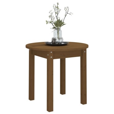 vidaXL Τραπεζάκι Σαλονιού Καφέ Μελί 45x40cm Μασίφ Ξύλο Πεύκου 1 τεμ.