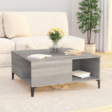vidaXL Τραπεζάκι Σαλονιού Γκρι Sonoma 80x80x36,5cm Επεξεργασμένο Ξύλο 1 τεμ.