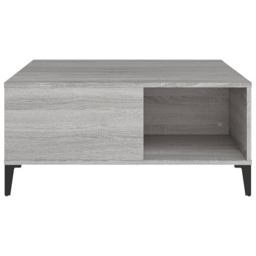 vidaXL Τραπεζάκι Σαλονιού Γκρι Sonoma 80x80x36,5cm Επεξεργασμένο Ξύλο 1 τεμ.