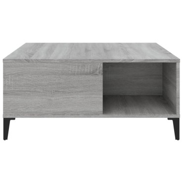 vidaXL Τραπεζάκι Σαλονιού Γκρι Sonoma 80x80x36,5cm Επεξεργασμένο Ξύλο 1 τεμ.