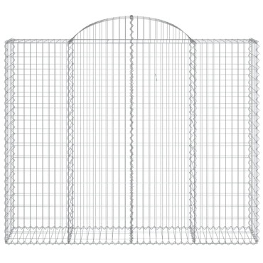 vidaXL Συρματοκιβώτια Τοξωτά 13 τεμ. 200x50x160/180 εκ. Γαλβαν. Ατσάλι
