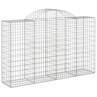 vidaXL Συρματοκιβώτια Τοξωτά 13 τεμ. 200x50x120/140 εκ. Γαλβαν. Ατσάλι