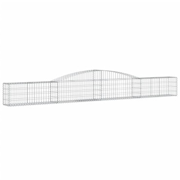 vidaXL Συρματοκιβώτια Τοξωτά 5 τεμ. 400x30x40/60 εκ. Γαλβαν. Ατσάλι