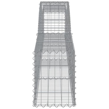 vidaXL Συρματοκιβώτια Τοξωτά 5 τεμ. 400x30x40/60 εκ. Γαλβαν. Ατσάλι