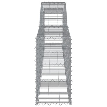 vidaXL Συρματοκιβώτια Τοξωτά 2 τεμ. 400x30x60/80 εκ. Γαλβαν. Ατσάλι
