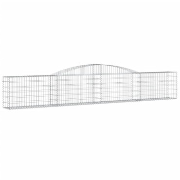 vidaXL Συρματοκιβώτια Τοξωτά 10 τεμ. 400x30x60/80 εκ. Γαλβαν. Ατσάλι