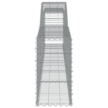vidaXL Συρματοκιβώτια Τοξωτά 10 τεμ. 400x30x60/80 εκ. Γαλβαν. Ατσάλι