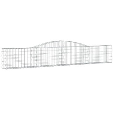 vidaXL Συρματοκιβώτια Τοξωτά 15 τεμ. 400x30x60/80 εκ. Γαλβαν. Ατσάλι