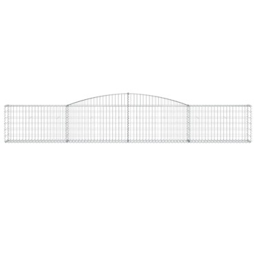 vidaXL Συρματοκιβώτια Τοξωτά 15 τεμ. 400x30x60/80 εκ. Γαλβαν. Ατσάλι