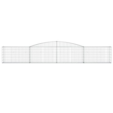 vidaXL Συρματοκιβώτια Τοξωτά 9 τεμ. 400x30x60/80 εκ. Γαλβαν. Ατσάλι