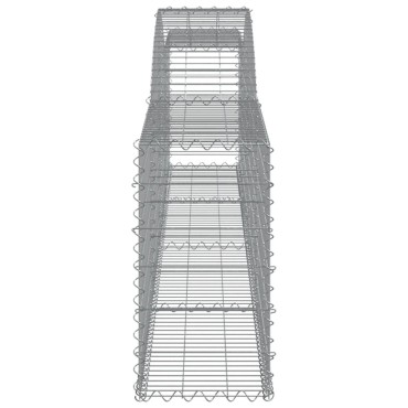 vidaXL Συρματοκιβώτια Τοξωτά 9 τεμ. 400x30x60/80 εκ. Γαλβαν. Ατσάλι