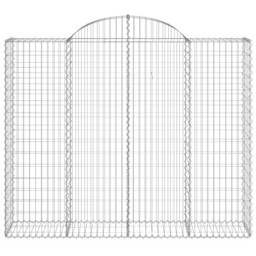 vidaXL Συρματοκιβώτια Τοξωτά 9 τεμ. 200x50x160/180 εκ. Γαλβαν. Ατσάλι