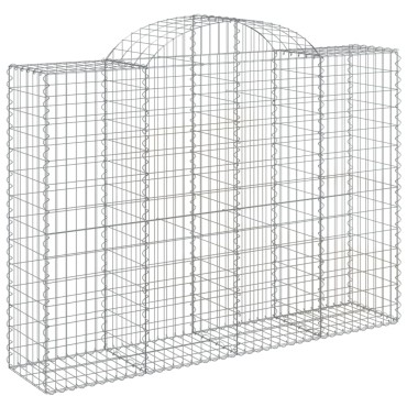 vidaXL Συρματοκιβώτια Τοξωτά 9 τεμ. 200x50x140/160 εκ. Γαλβαν. Ατσάλι