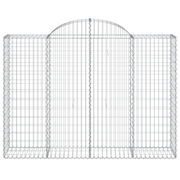 vidaXL Συρματοκιβώτια Τοξωτά 4 τεμ. 200x50x140/160 εκ. Γαλβαν. Ατσάλι