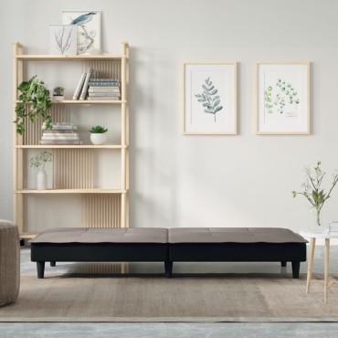 vidaXL Καναπές Κρεβάτι Taupe Υφασμάτινος 200x100x33cm 1 τεμ. Γωνιακός