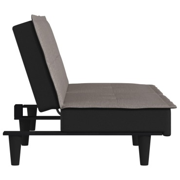 vidaXL Καναπές Κρεβάτι Taupe Υφασμάτινος 200x100x33cm 1 τεμ. Γωνιακός