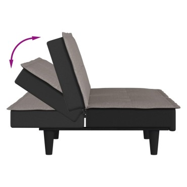 vidaXL Καναπές Κρεβάτι Taupe Υφασμάτινος 200x100x33cm 1 τεμ. Γωνιακός