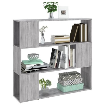 vidaXL Βιβλιοθήκη/Διαχωριστικό Χώρου Γκρι Sonoma 100x24x94cm 1 τεμ.
