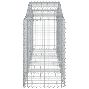 vidaXL Συρματοκιβώτιο Τοξωτό 200x50x80/100εκ. από Γαλβανισμένο Χάλυβα