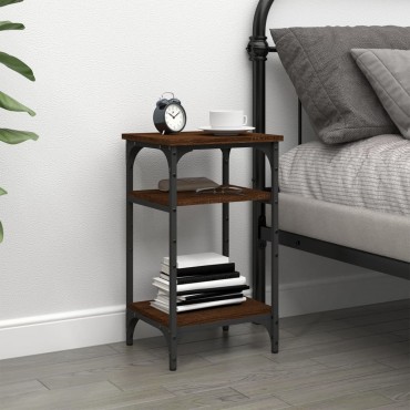 vidaXL Βοηθητικό Τραπέζι Καφέ Δρυς 35x30x60cm Επεξεργασμένο Ξύλο 1 τεμ.