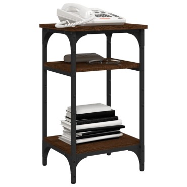 vidaXL Βοηθητικό Τραπέζι Καφέ Δρυς 35x30x60cm Επεξεργασμένο Ξύλο 1 τεμ.