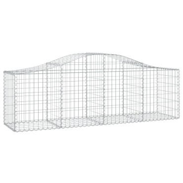 vidaXL Συρματοκιβώτιο Τοξωτό 200x50x60/80εκ. από Γαλβανισμένο Χάλυβα