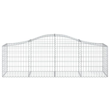 vidaXL Συρματοκιβώτιο Τοξωτό 200x50x60/80εκ. από Γαλβανισμένο Χάλυβα