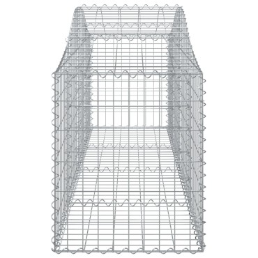 vidaXL Συρματοκιβώτιο Τοξωτό 200x50x60/80εκ. από Γαλβανισμένο Χάλυβα