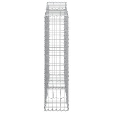 vidaXL Συρματοκιβώτιο Τοξωτό 200x30x120/140εκ. από Γαλβανισμένο Χάλυβα