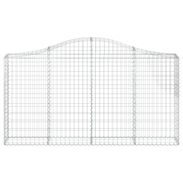 vidaXL Συρματοκιβώτιο Τοξωτό 200x30x100/120εκ. από Γαλβανισμένο Χάλυβα