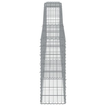 vidaXL Συρματοκιβώτιο Τοξωτό 400x30x80/100 εκ. από Γαλβανισμένο Χάλυβα