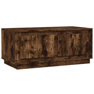 vidaXL Τραπεζάκι Σαλονιού Καπνιστή Δρυς 102x50x44cm Επεξεργασμ. Ξύλο 1 τεμ.