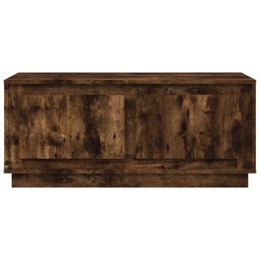 vidaXL Τραπεζάκι Σαλονιού Καπνιστή Δρυς 102x50x44cm Επεξεργασμ. Ξύλο 1 τεμ.