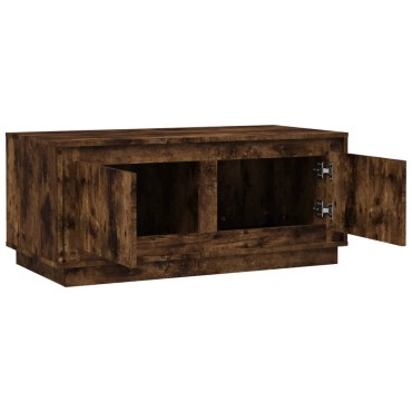vidaXL Τραπεζάκι Σαλονιού Καπνιστή Δρυς 102x50x44cm Επεξεργασμ. Ξύλο 1 τεμ.