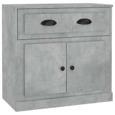 vidaXL Μπουφές Γκρι Σκυροδέματος 70x35,5x67,5cm Επεξεργασμένο Ξύλο 1 τεμ.