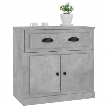 vidaXL Μπουφές Γκρι Σκυροδέματος 70x35,5x67,5cm Επεξεργασμένο Ξύλο 1 τεμ.