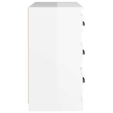 vidaXL Ντουλάπι Γυαλιστερό Λευκό 70x35,5x67,5cm Επεξεργασμένο Ξύλο 1 τεμ.