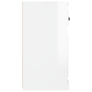 vidaXL Ντουλάπι Γυαλιστερό Λευκό 70x35,5x67,5cm Επεξεργασμένο Ξύλο 1 τεμ.