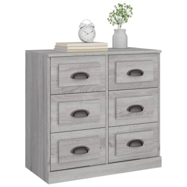 vidaXL Μπουφές Γκρι Sonoma 70x35,5x67,5cm από Επεξεργασμένο Ξύλο 1 τεμ.