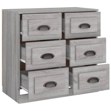 vidaXL Μπουφές Γκρι Sonoma 70x35,5x67,5cm από Επεξεργασμένο Ξύλο 1 τεμ.