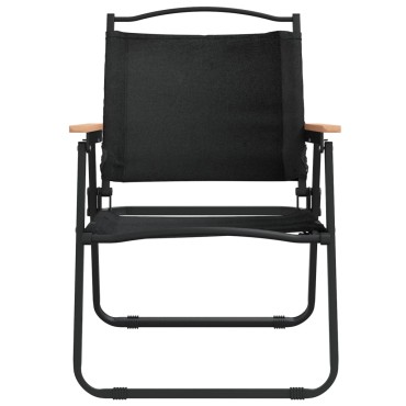 vidaXL Καρέκλες Κάμπινγκ 2 τεμ. Μαύρες 54x55x78cm Ύφασμα Oxford