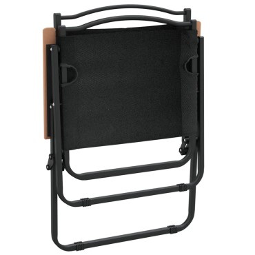 vidaXL Καρέκλες Κάμπινγκ 2 τεμ. Μαύρες 54x55x78cm Ύφασμα Oxford