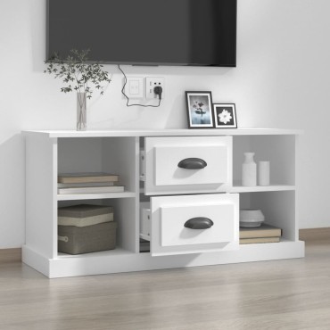vidaXL Έπιπλο Τηλεόρασης Λευκό 99,5x35,5x48cm Επεξεργασμένο Ξύλο