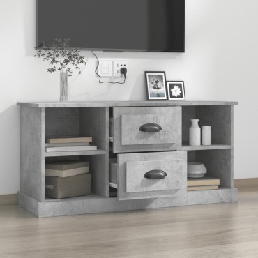 vidaXL Έπιπλο Τηλεόρασης Γκρι Σκυρ. 99,5x35,5x48cm Επεξ. Ξύλο